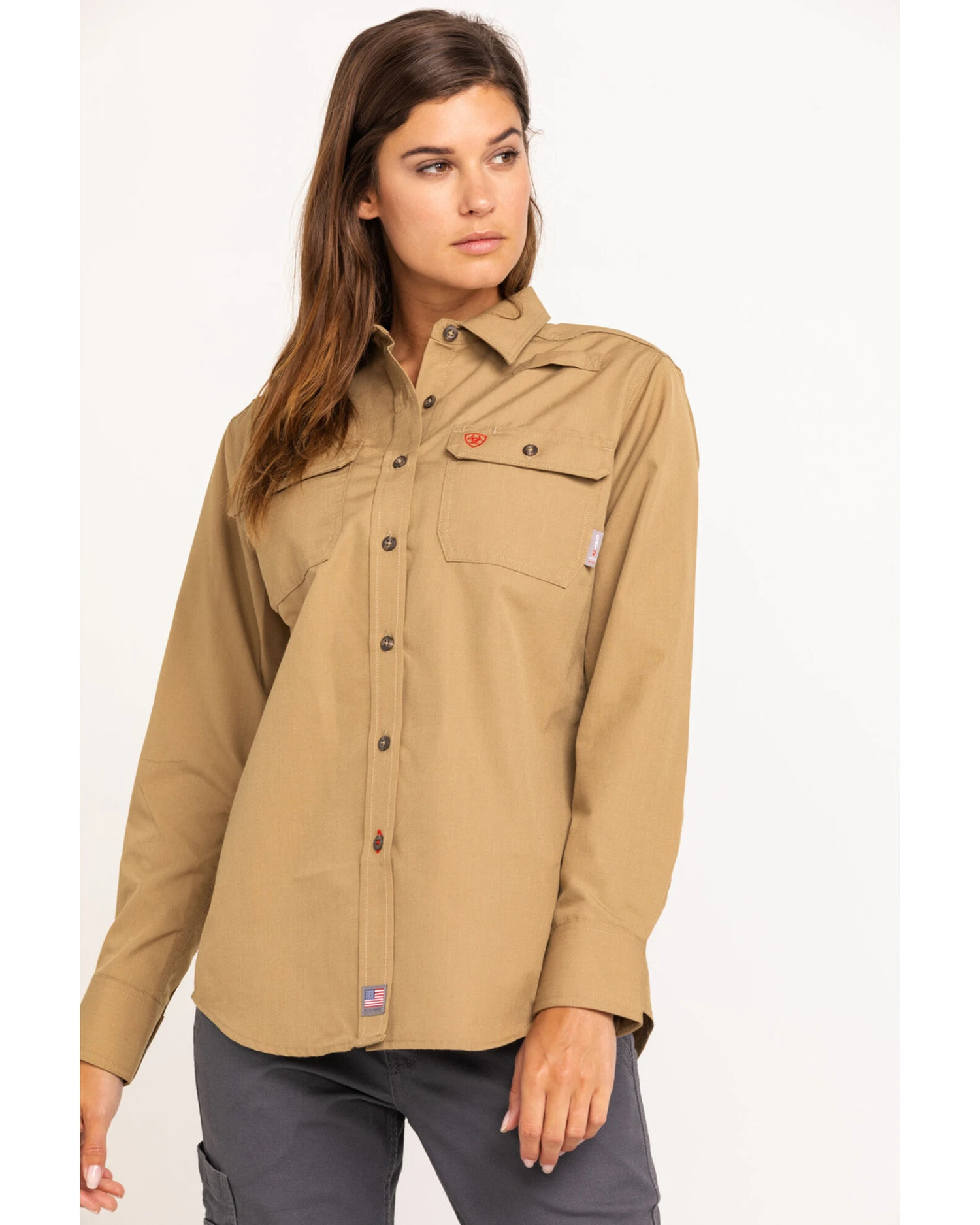 Ariat Women's FR Featherlight Long Sleeve Work Shirt - Image 3