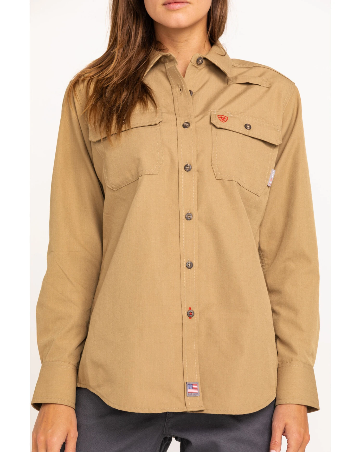 Ariat Women's FR Featherlight Long Sleeve Work Shirt - Image 4