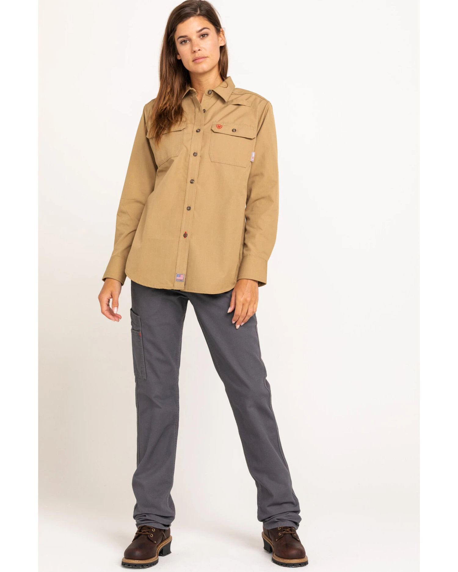 Ariat Women's FR Featherlight Long Sleeve Work Shirt - Image 5