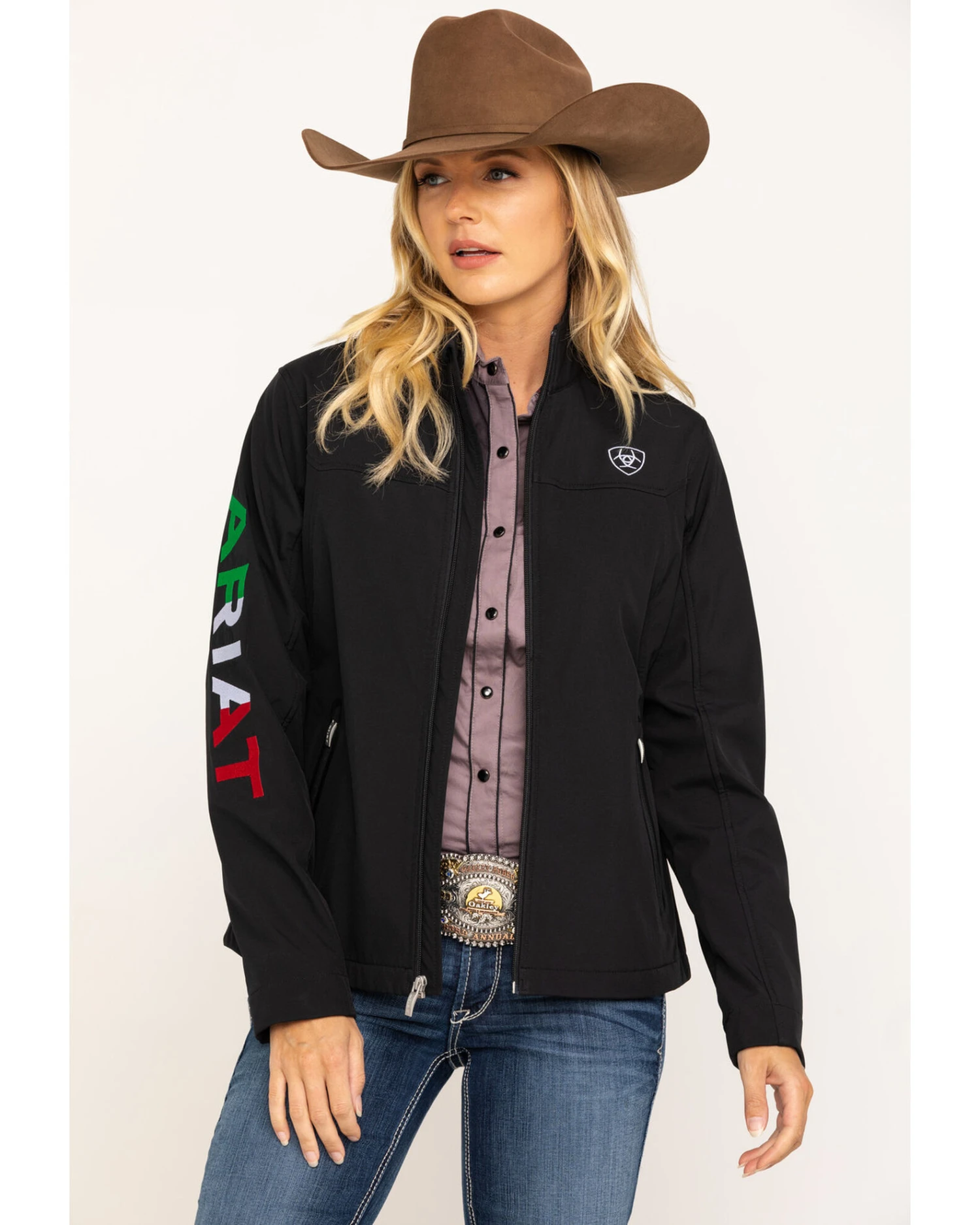 Ariat Women's Classic Team Mexico Flag Softshell Jacket - Image 3
