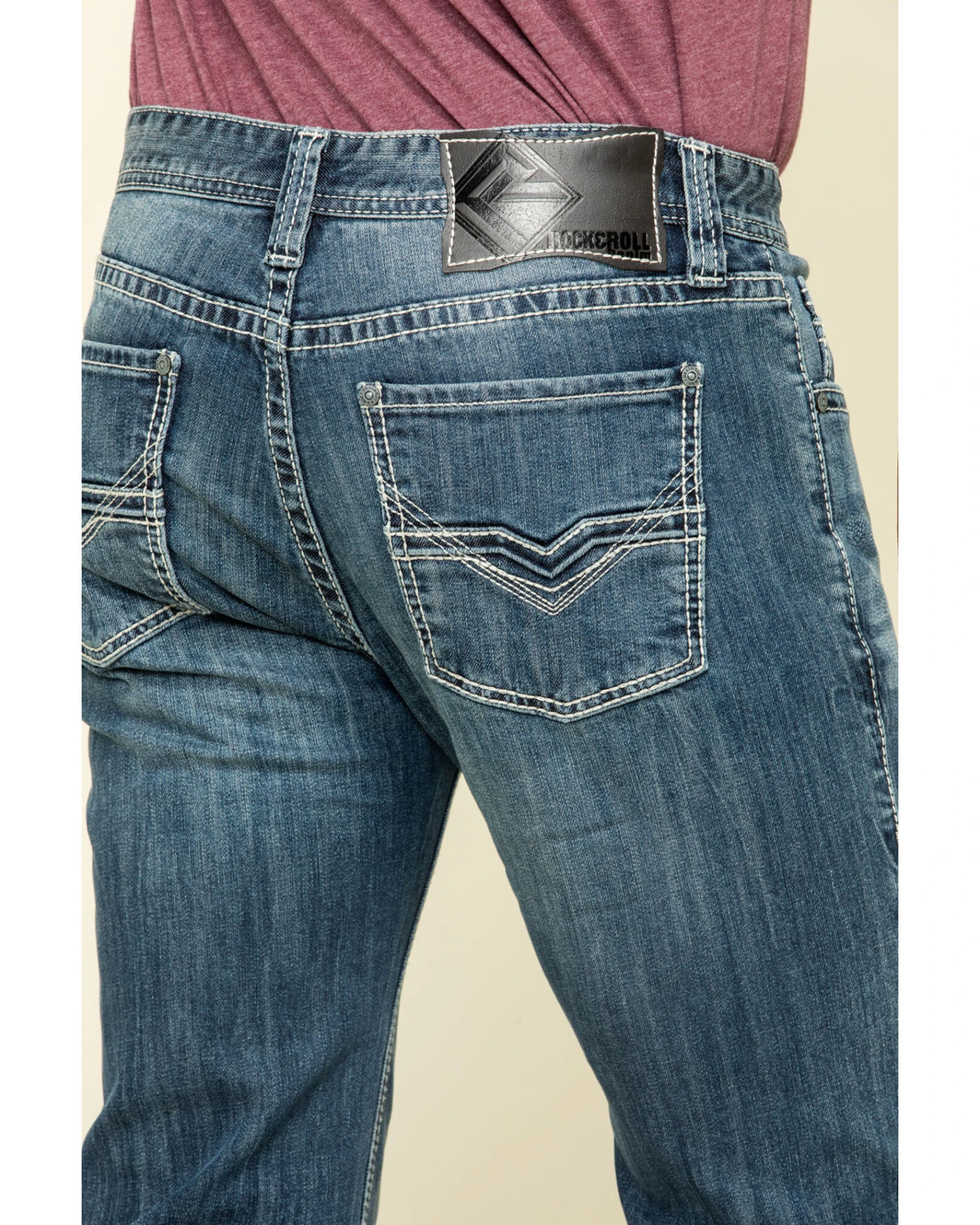 Rock & Roll Denim Men's Revolver Stretch Slim Straight Jeans - Image 2