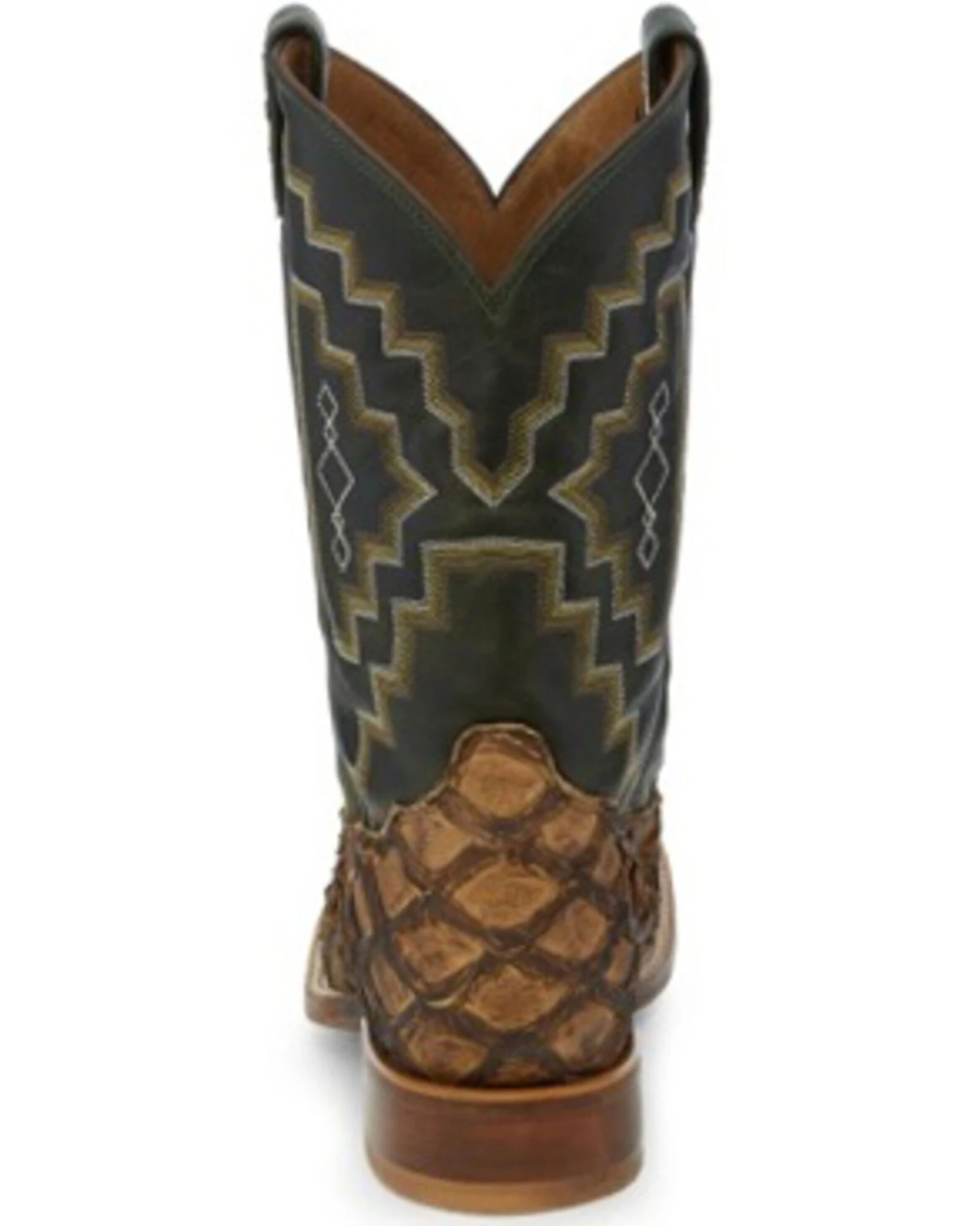 Tony Lama Men's Leviathan Chocolate Western Boots - Square Toe - Image 2