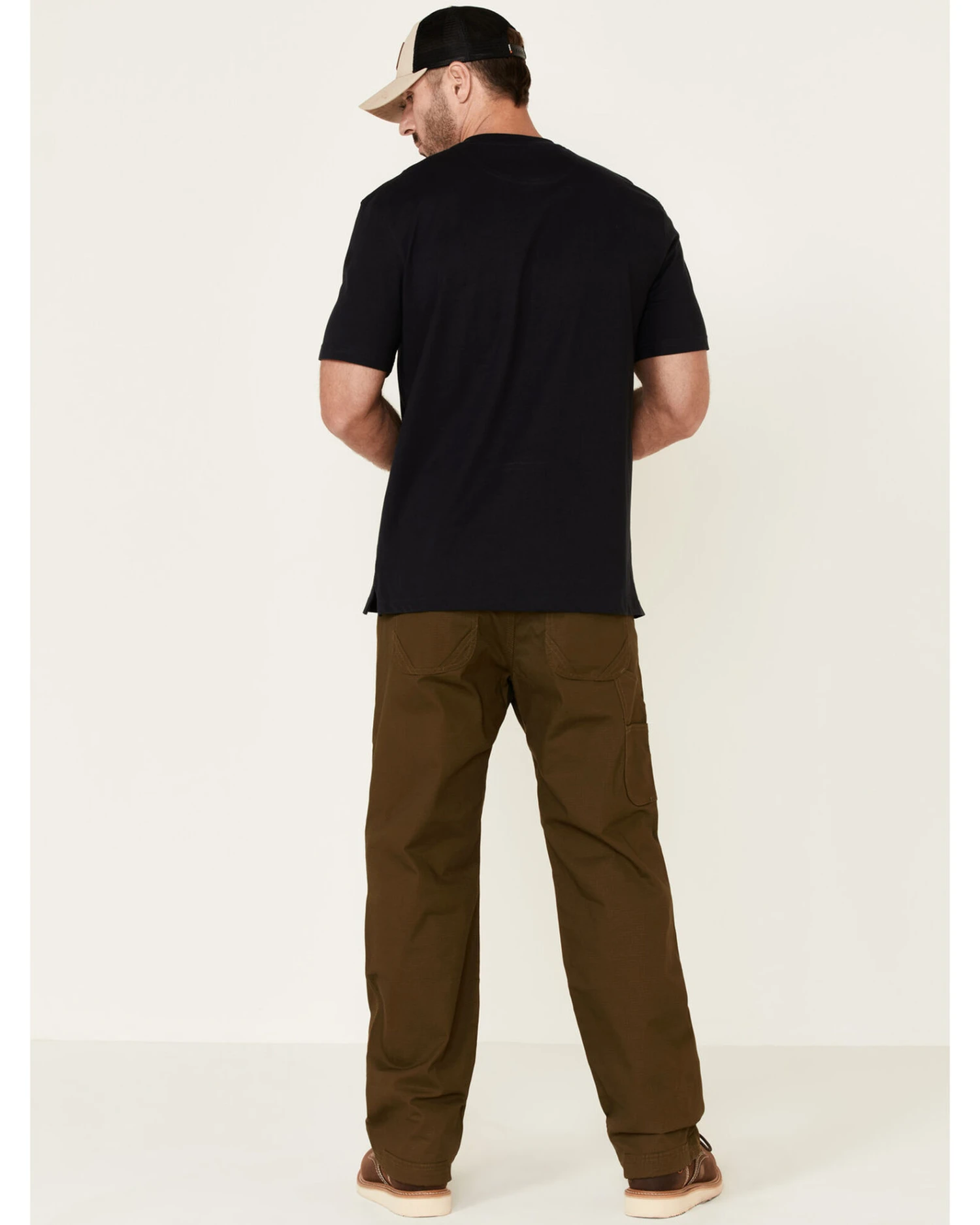 Hawx Men's Dark Olive Stretch Ripstop Work Pants - Image 3