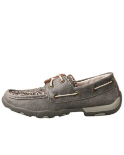 Twisted X Women's Tooled Boat Shoes - Moc Toe