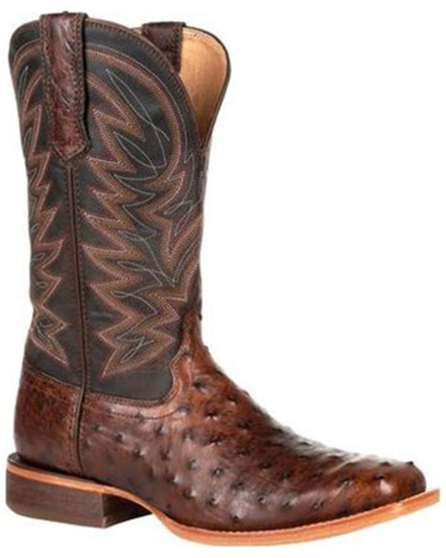 Durango Men's Brown Exotic Full-Quill Ostrich Western Boots - Square Toe - Image 4