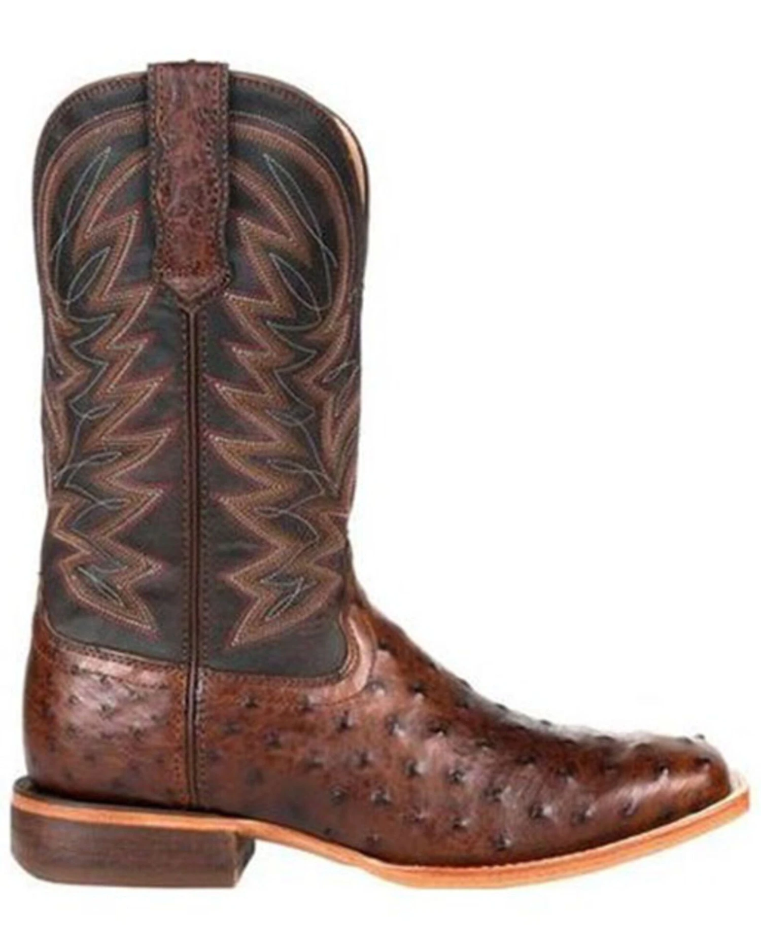 Durango Men's Brown Exotic Full-Quill Ostrich Western Boots - Square Toe - Image 7