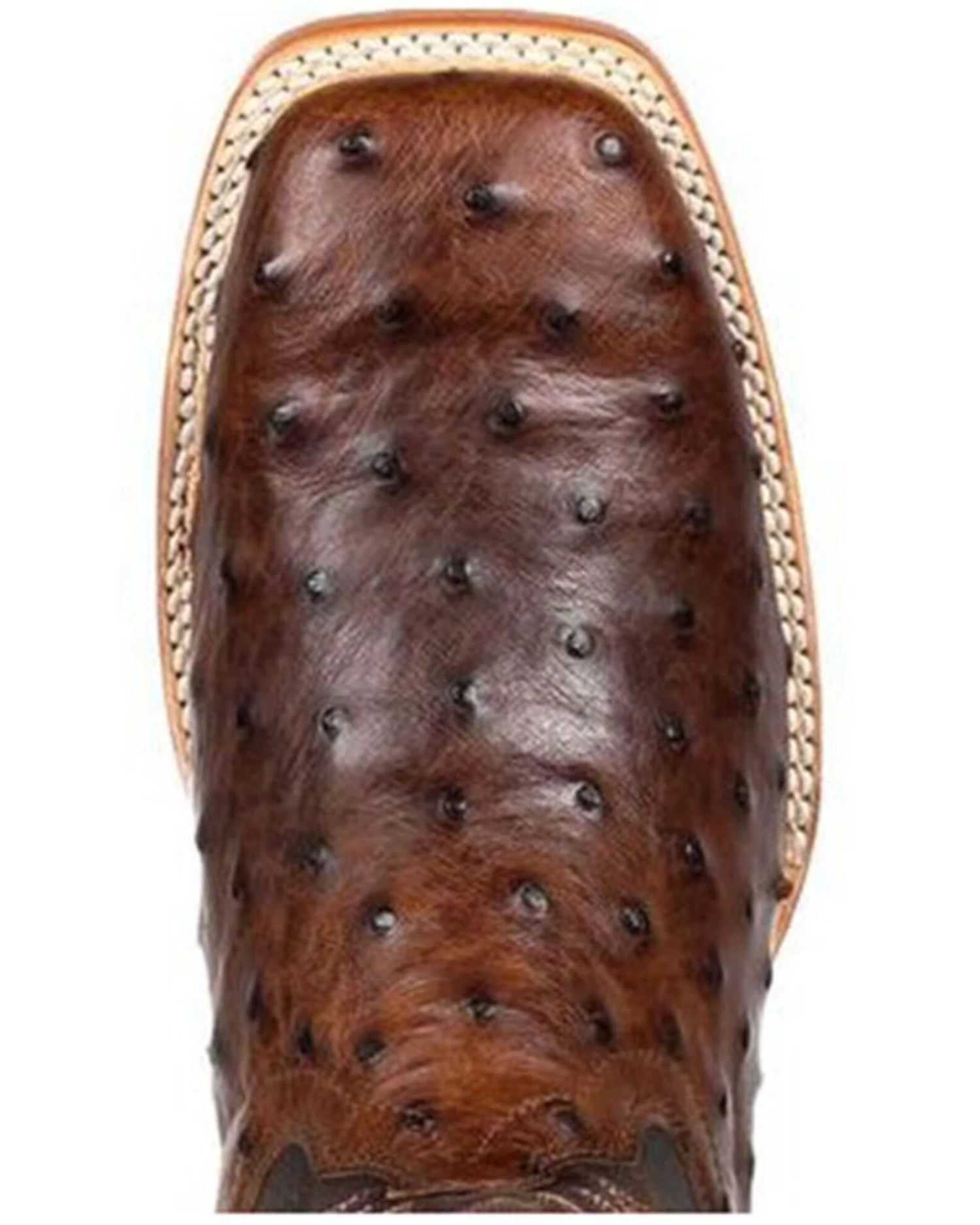 Durango Men's Brown Exotic Full-Quill Ostrich Western Boots - Square Toe - Image 2