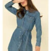 Wrangler Women's Medium Wash Denim Western Shirt Dress