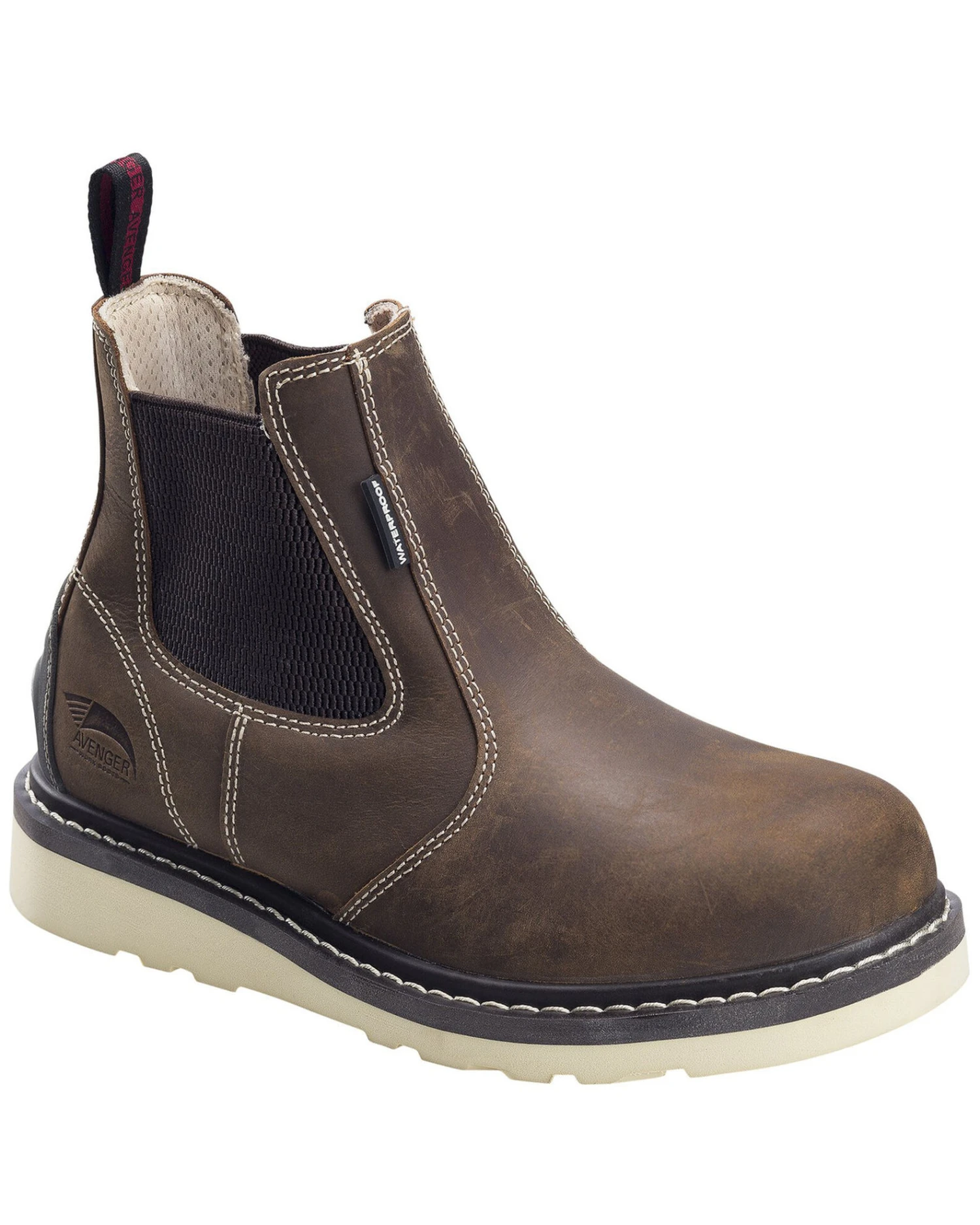 Avenger Women's Waterproof Chelsea Work Boots - Soft Toe - Image 7