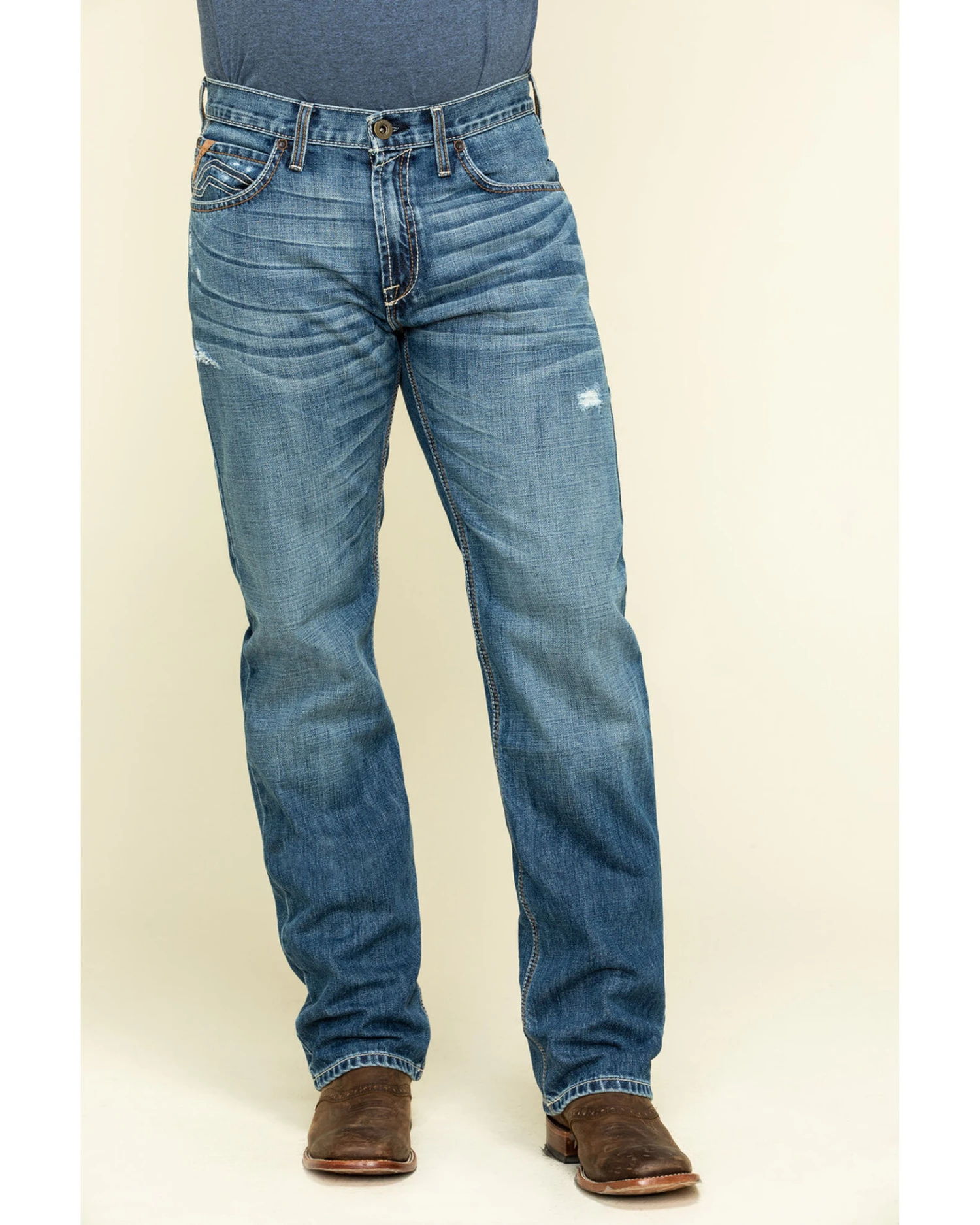 Ariat Men's Riverbend Val Stackable Rigid Relaxed Bootcut Jeans - Image 4