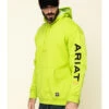 Ariat Men's Lime Heather Rebar Graphic Hooded Work Sweatshirt