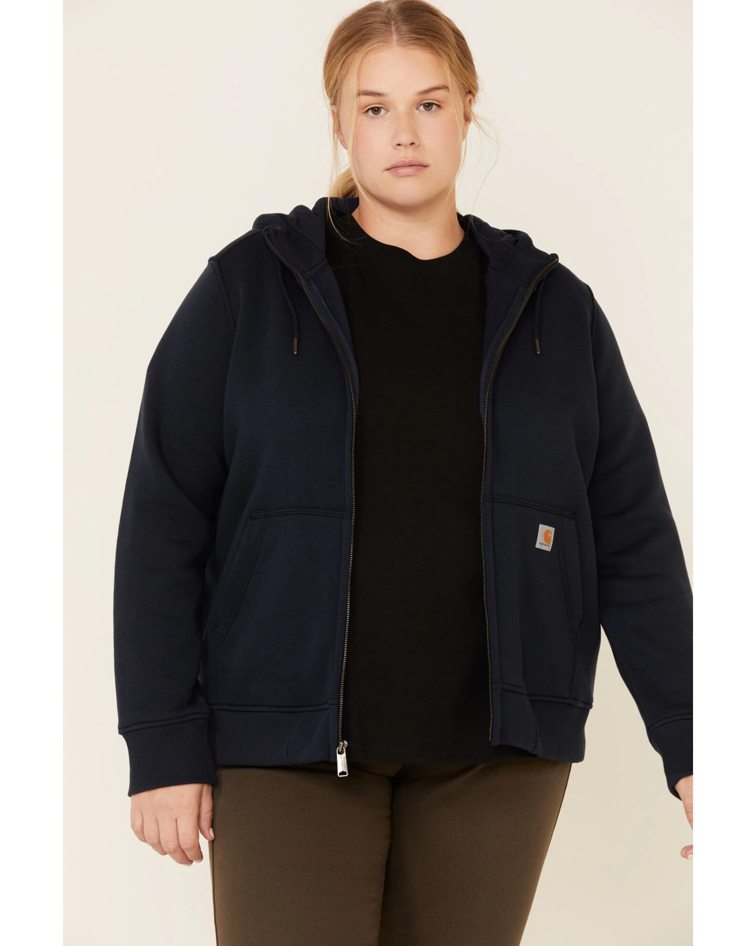Carhartt Women's Navy Clarksburg Full-Zip Hoodie - Plus - Image 4