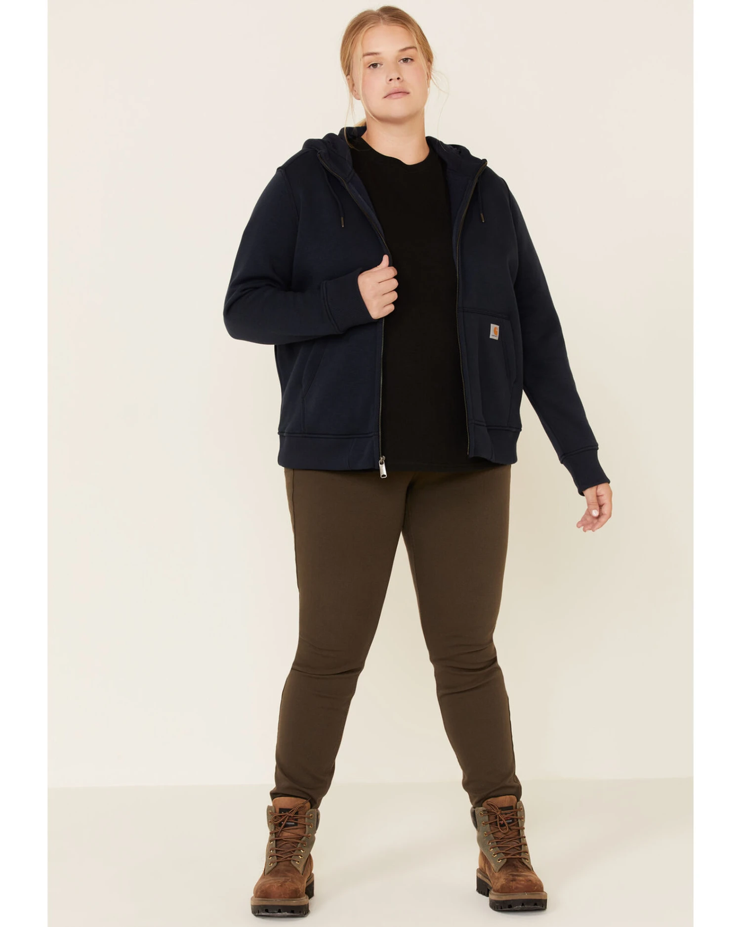 Carhartt Women's Navy Clarksburg Full-Zip Hoodie - Plus - Image 3