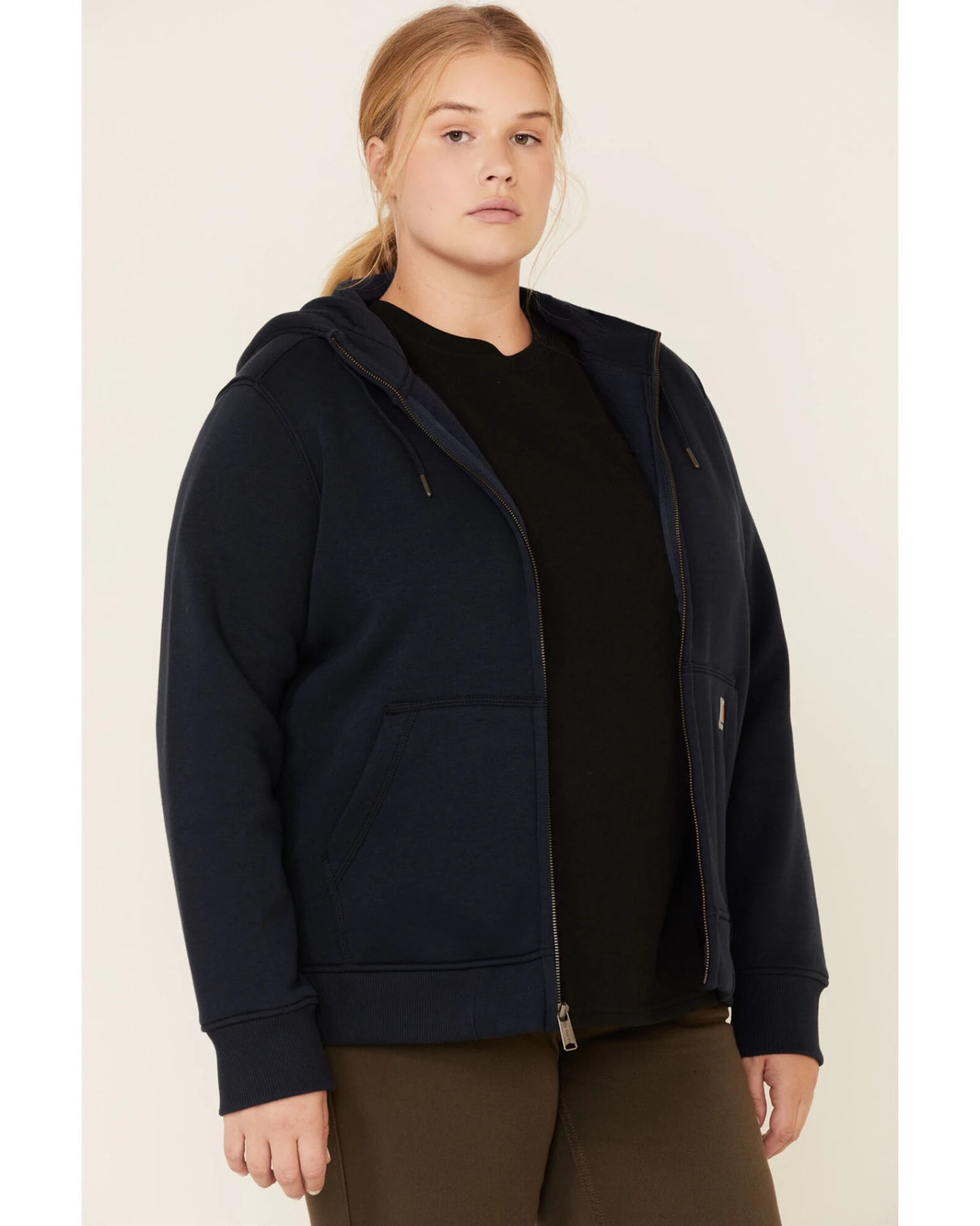 Carhartt Women's Navy Clarksburg Full-Zip Hoodie - Plus - Image 5