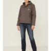Carhartt Women's Taupe Washed Duck Sherpa-Lined Jacket