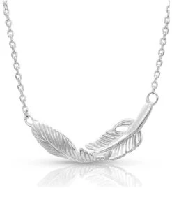 Montana Silversmiths Women's Turning Feather Pendant Necklace