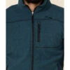 Powder River Outfitters Men's Teal Waffle Melange Knit Zip-Front Jacket