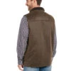Cripple Creek Men's Chocolate Enzyme Washed Quilted Sherpa Vest