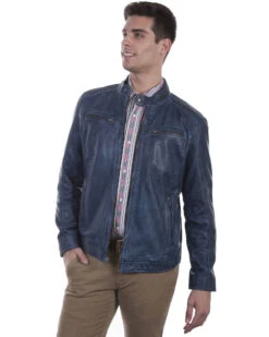Scully Men's Denim Leather Jacket