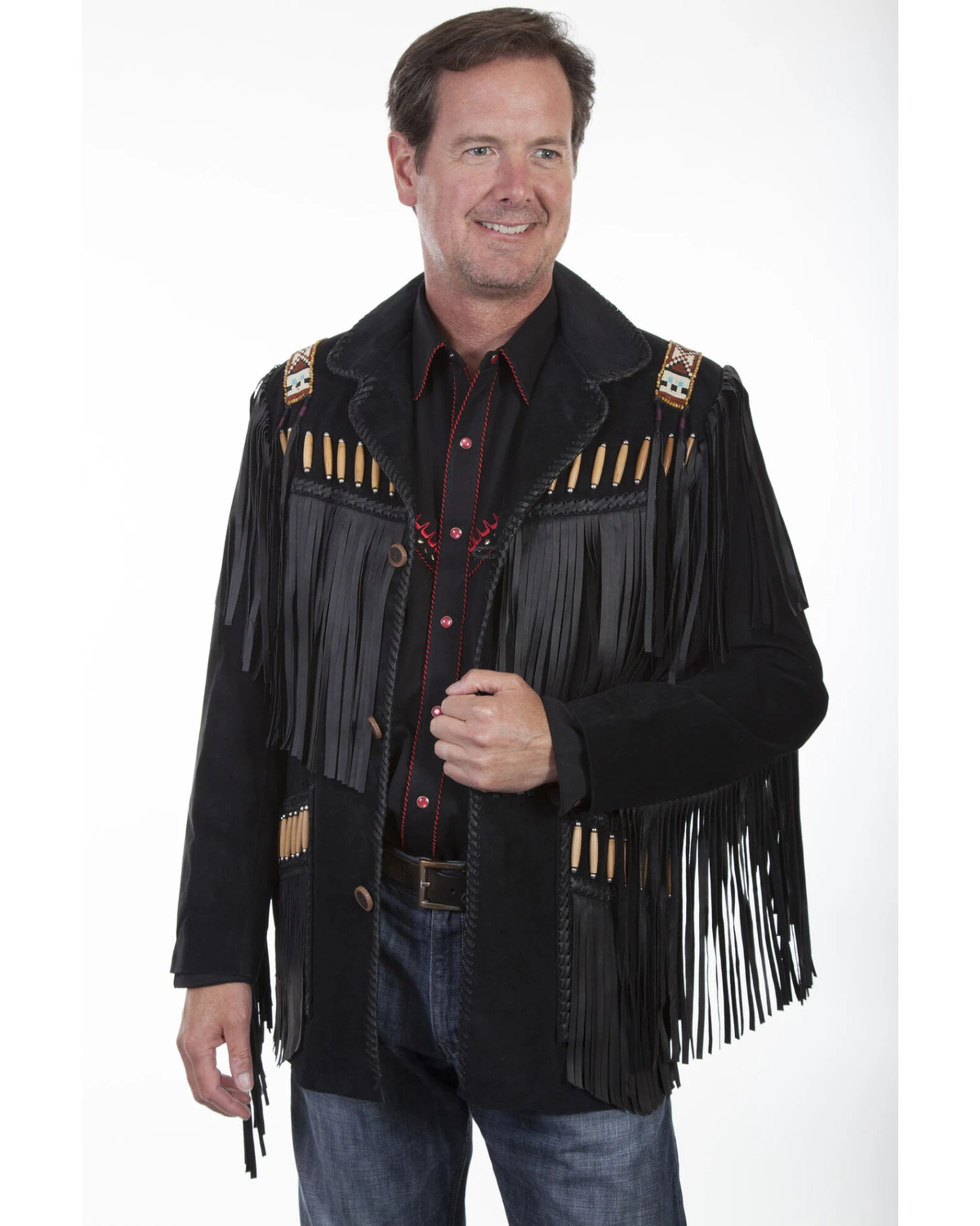 Scully Men's Boar Suede Fringe Jacket - Image 2