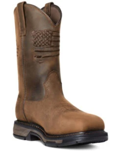 Ariat Men's Workhog Patriot Waterproof Western Work Boots - Carbon Toe