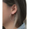 Montana Silversmiths Women's Cut Rope Hoop Earrings