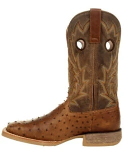 Durango Men's Rebel Full-Quill Ostrich Western Boots - Square Toe