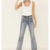 Rock & Roll Denim Women's Button Front Trouser Jeans