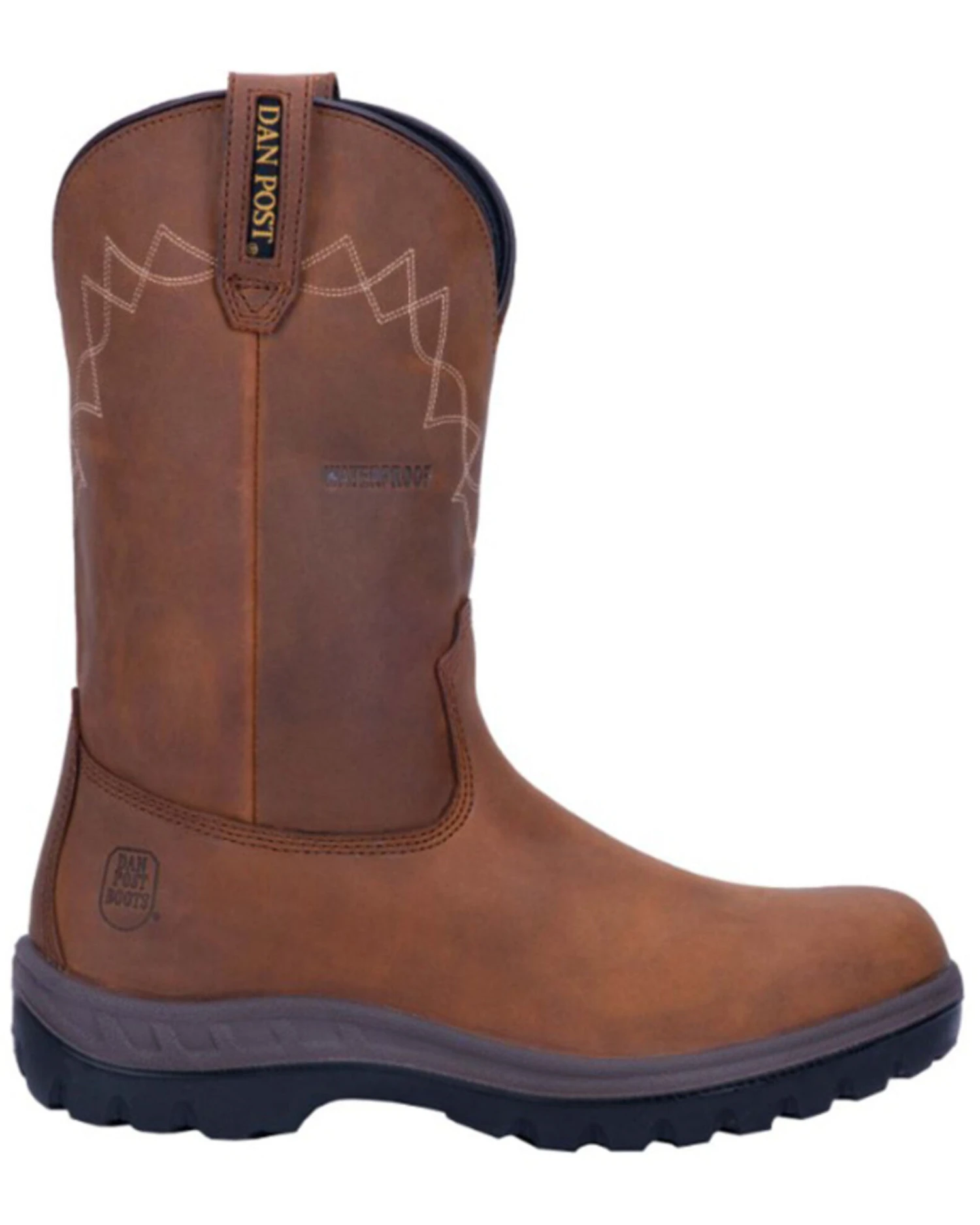 Dan Post Men's Cummins Waterproof Western Work Boots - Soft Toe - Image 5