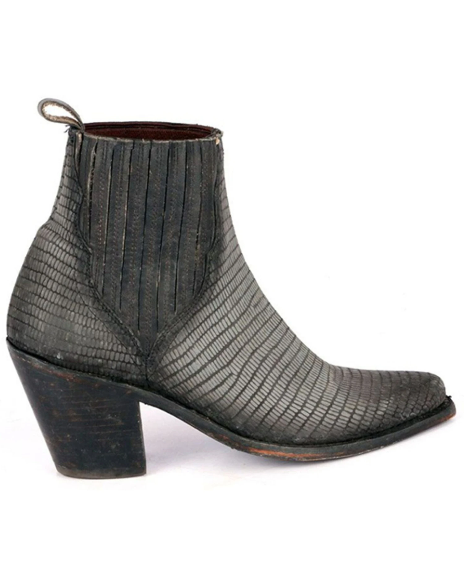 Liberty Black Women's Lizard Nubuck Vitto Western Booties - Snip Toe - Image 2