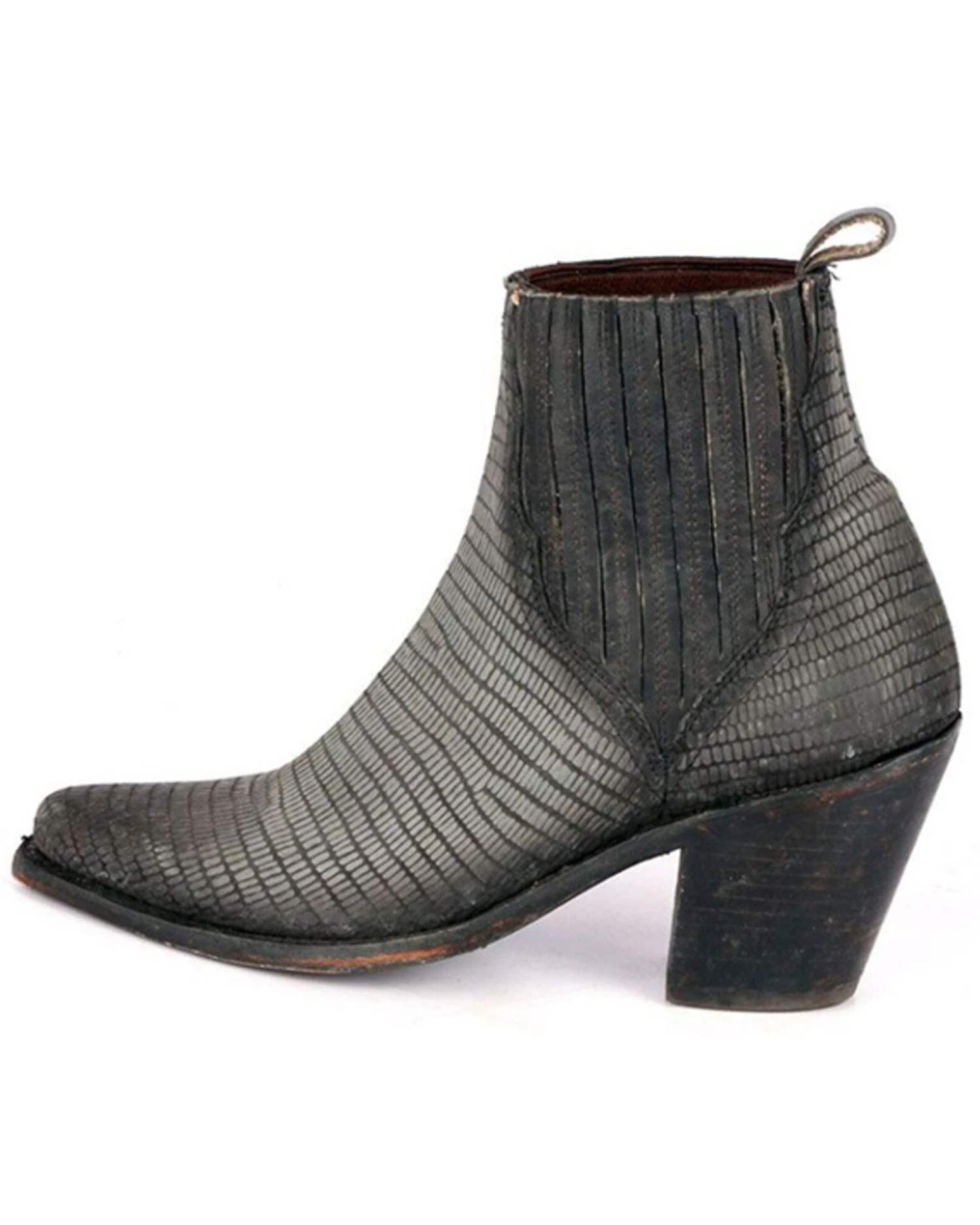 Liberty Black Women's Lizard Nubuck Vitto Western Booties - Snip Toe