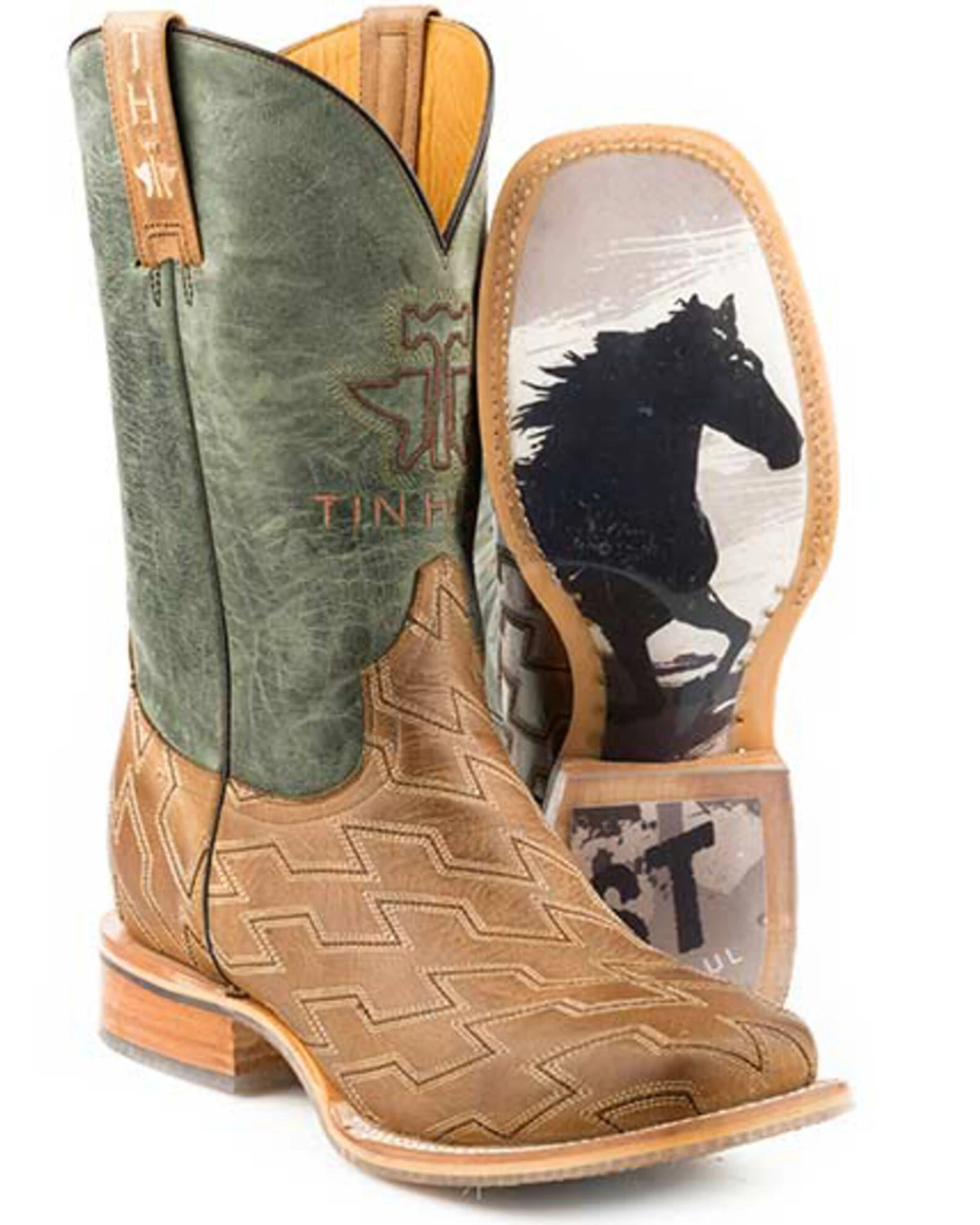 Tin Haul Men's Horse Power Western Boots - Broad Square Toe - Image 2