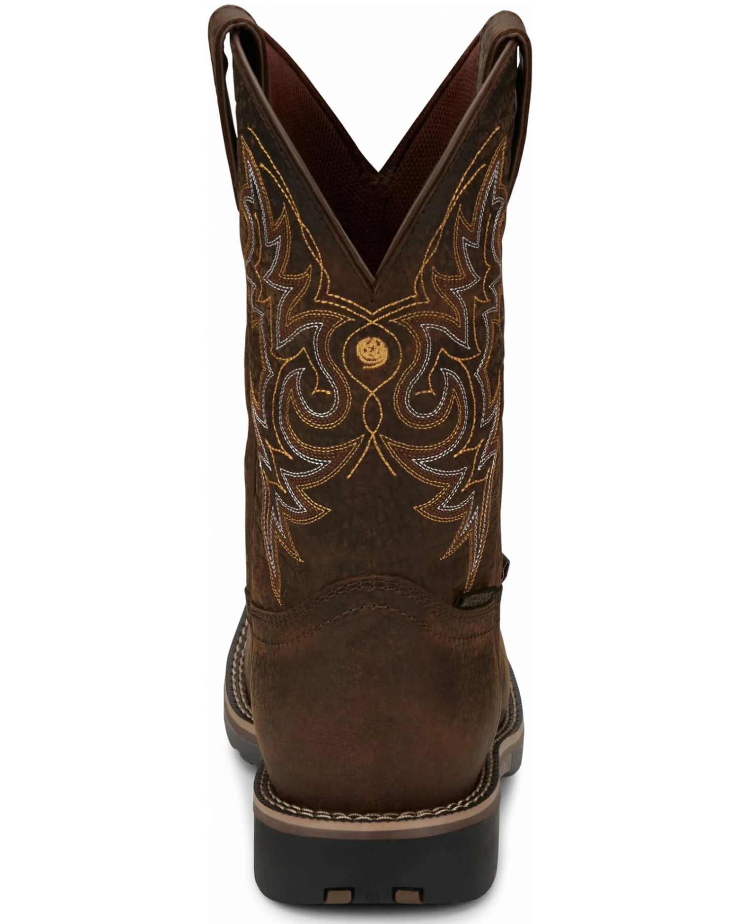 Justin Men's Fireman Brown Western Boots - Square Toe - Image 3