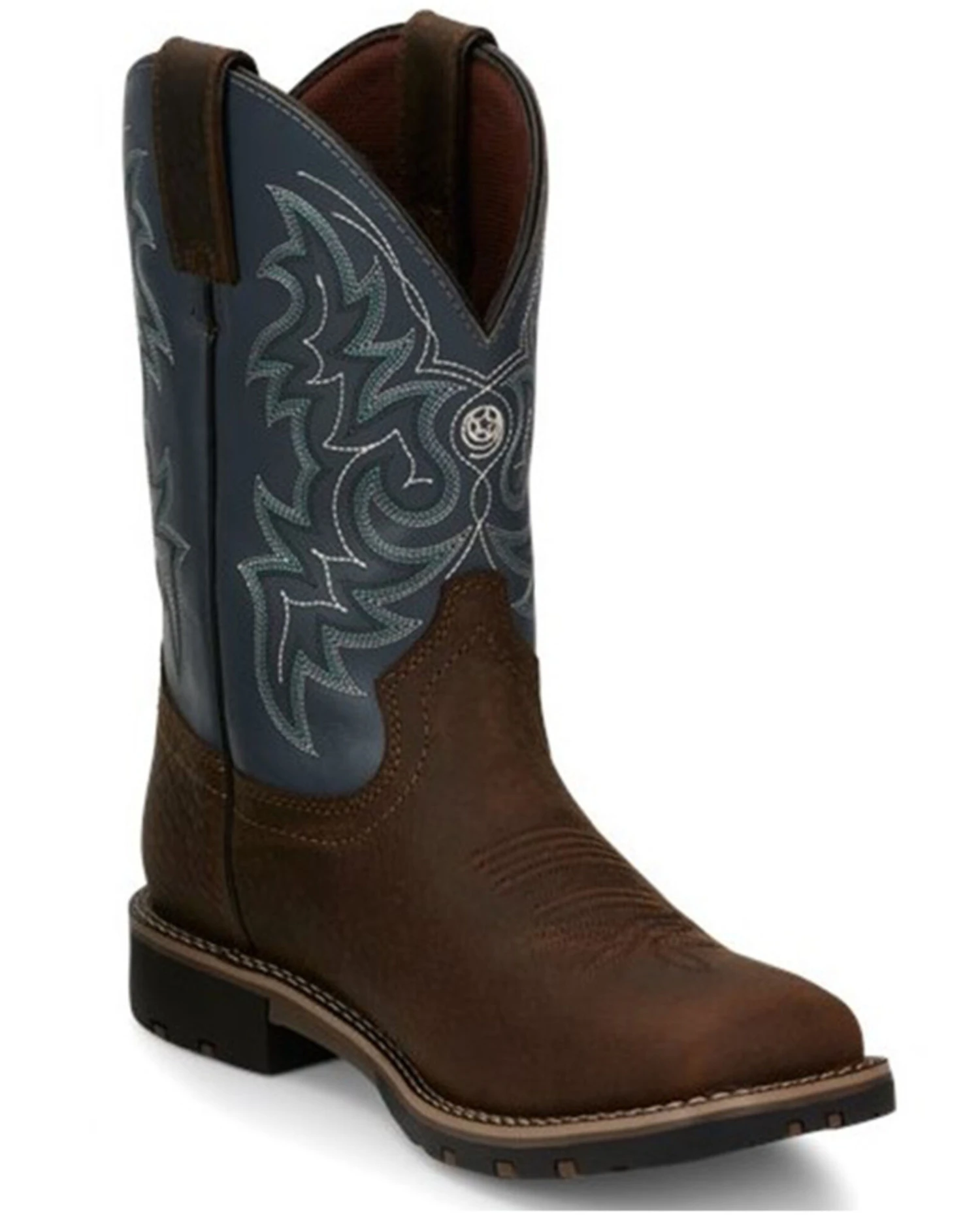 Justin Men's Waterproof Western Work Boots - Soft Toe - Image 4