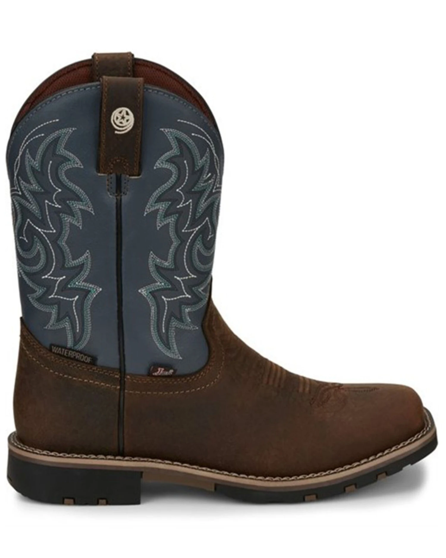 Justin Men's Waterproof Western Work Boots - Soft Toe - Image 2