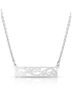 Montana Silversmiths Women's Bar None Scroll Necklace