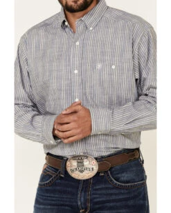 Ariat Men's Structure Stretch Striped Long Sleeve Western Shirt