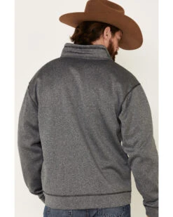 Cowboy Hardware Men's Gray Microfleece Zip-Up Jacket