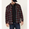 Flag & Anthem Men's Holloway Large Plaid Print Hooded Shirt Jacket