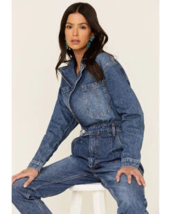 Free People Women's Denim Maris Coveralls