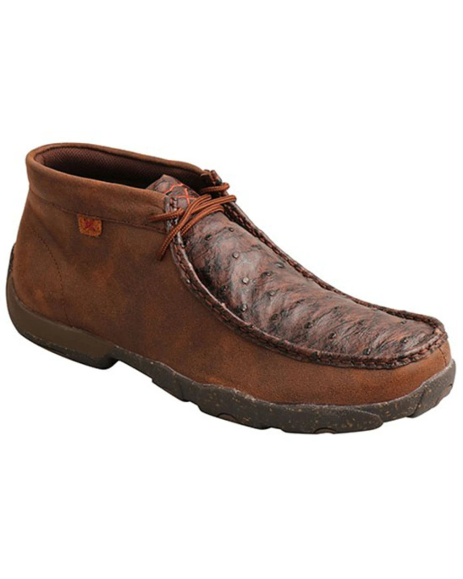 Twisted X Men's Ostrich Chukka Shoes - Moc Toe - Image 6