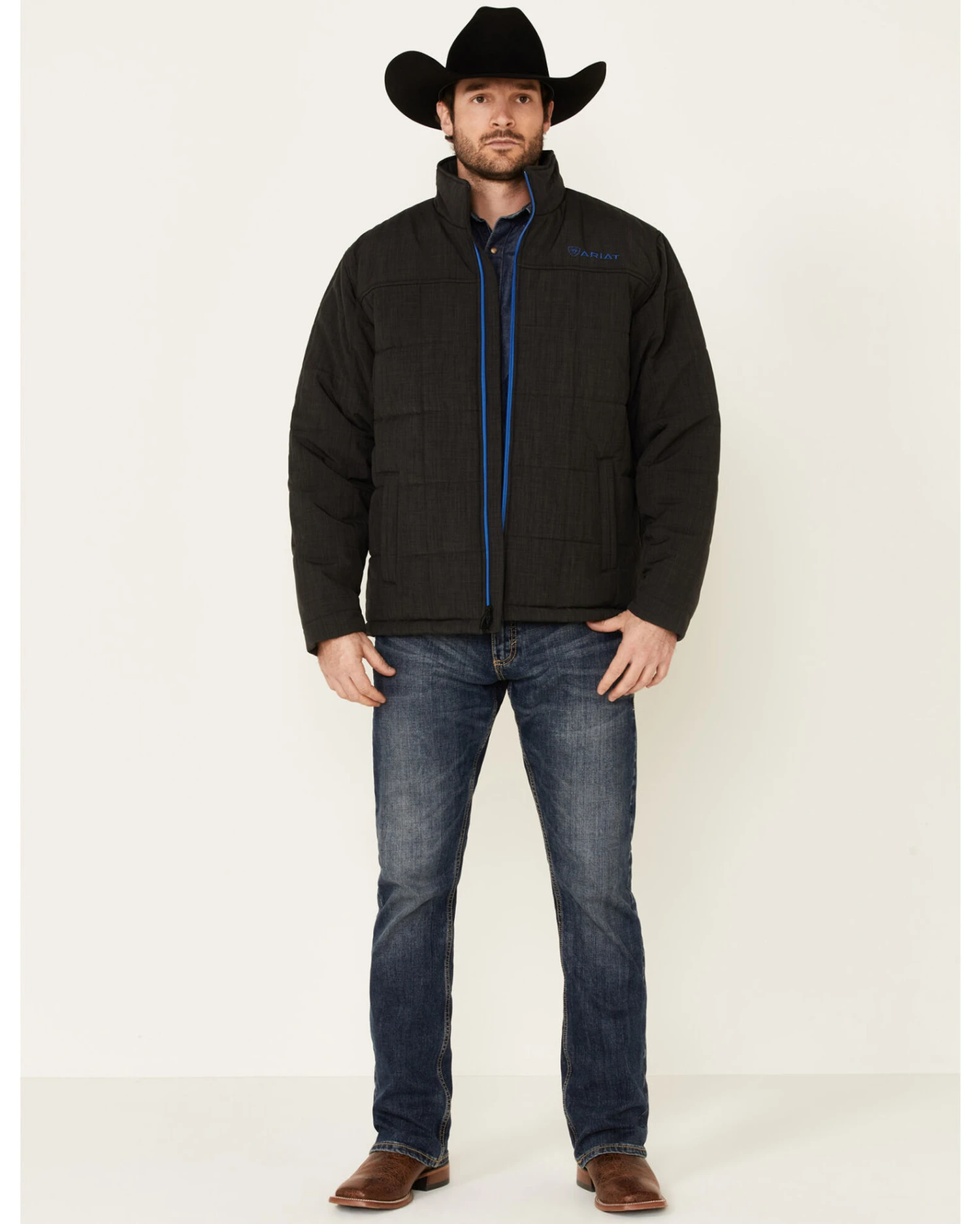 Ariat Men's Charcoal Crius CC Insulated Zip-Front Jacket - Image 4