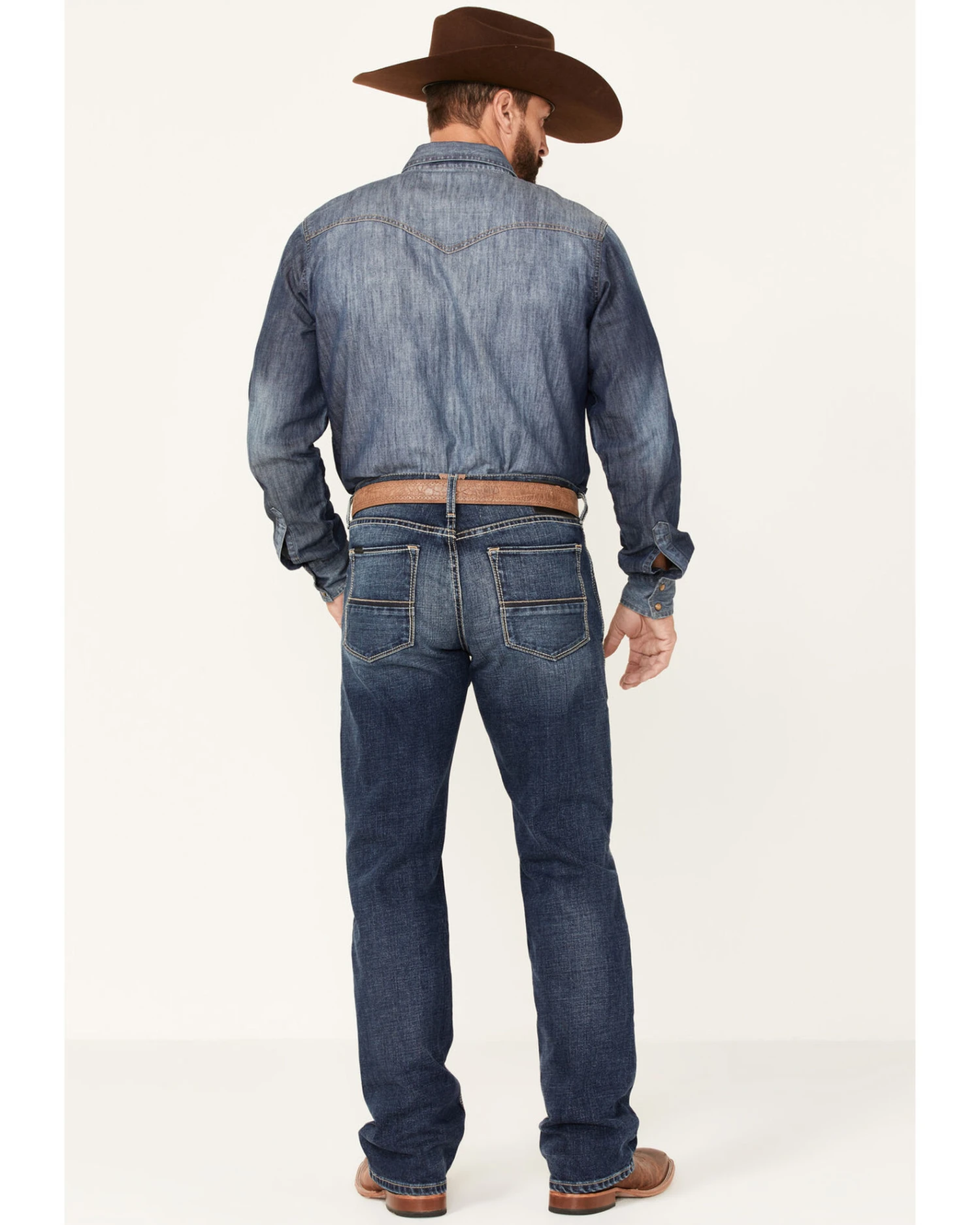 Ariat Men's M5 Travis Dark Wash Stretch Straight Leg Jeans - Image 3