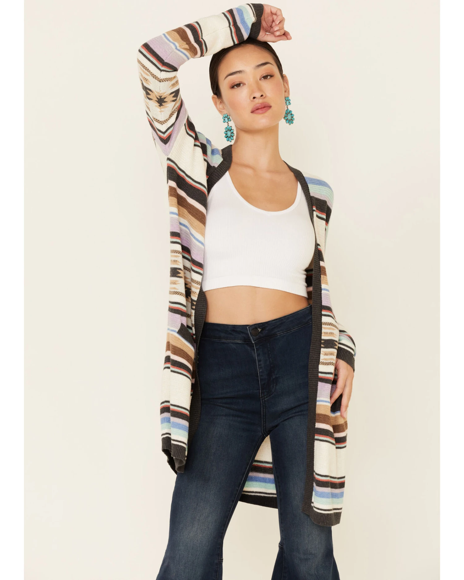 Tasha Polizzi Women's Cream Serape Malibu Cardigan - Image 5