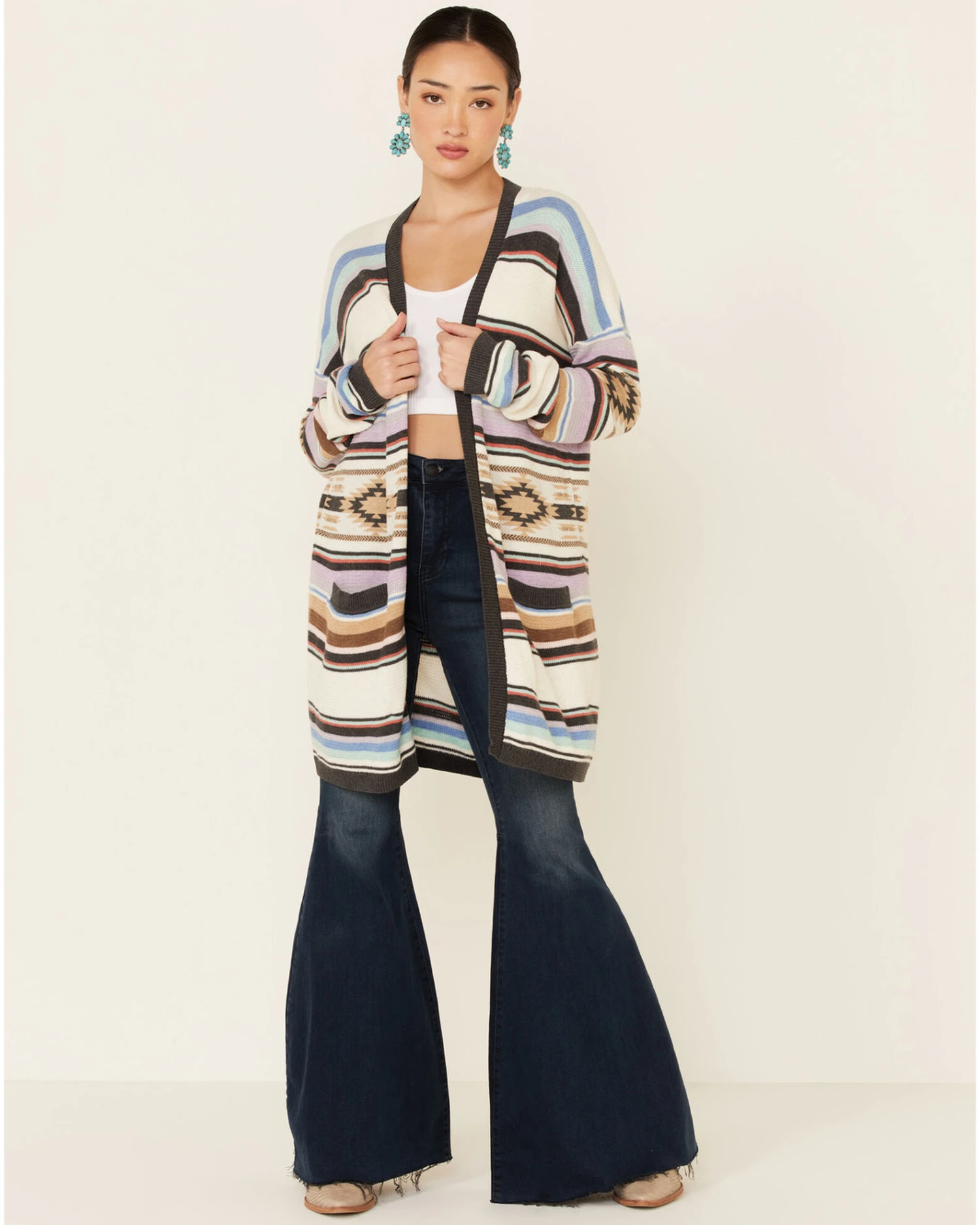 Tasha Polizzi Women's Cream Serape Malibu Cardigan - Image 3