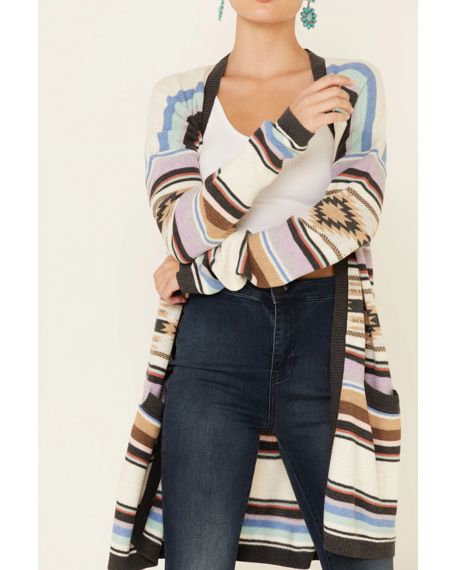 Tasha Polizzi Women's Cream Serape Malibu Cardigan - Image 4