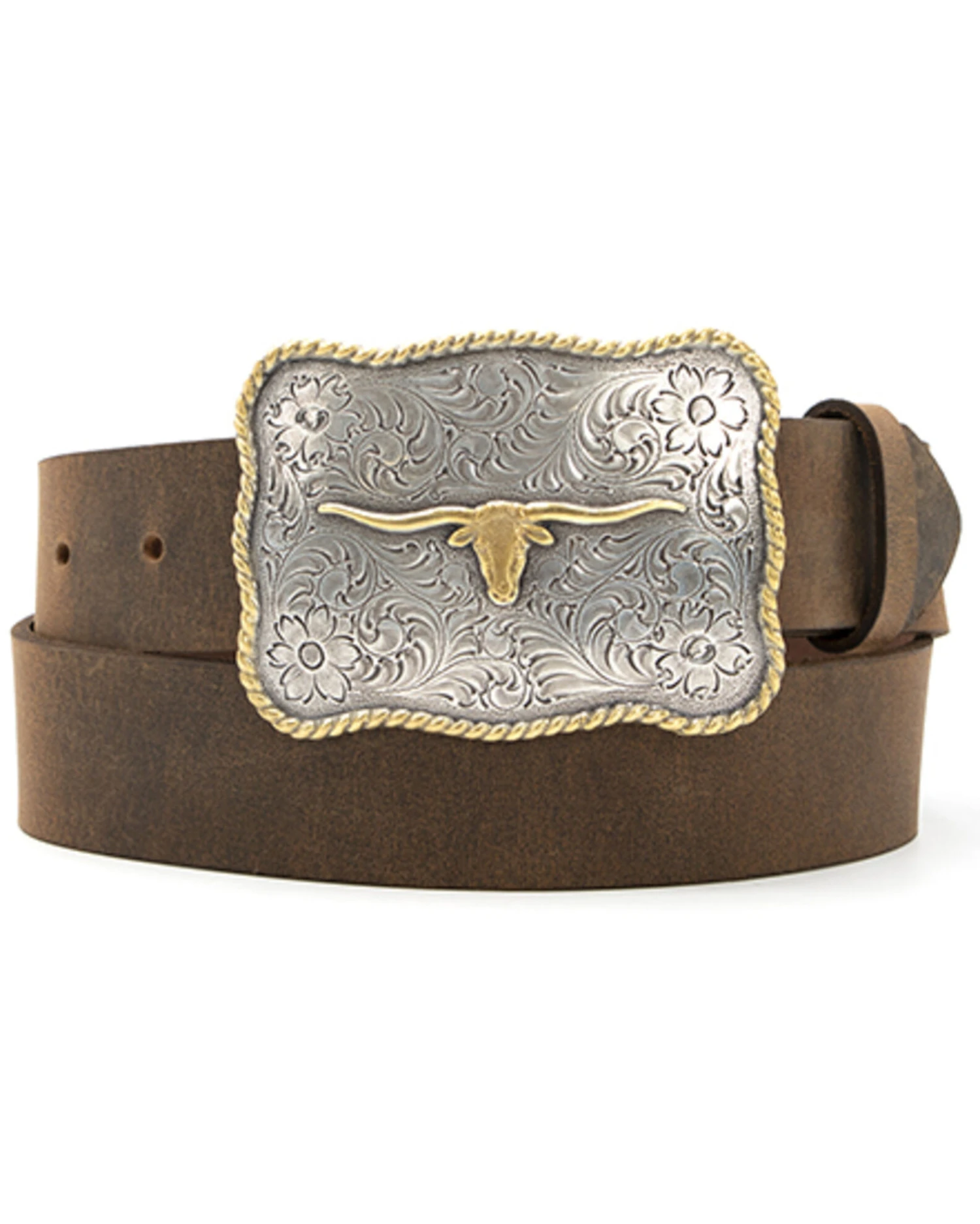 Cody James Men's Scalloped Longhorn Western Belt