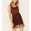Idyllwind Women's Lady Luck Faux Suede Fringe Dress