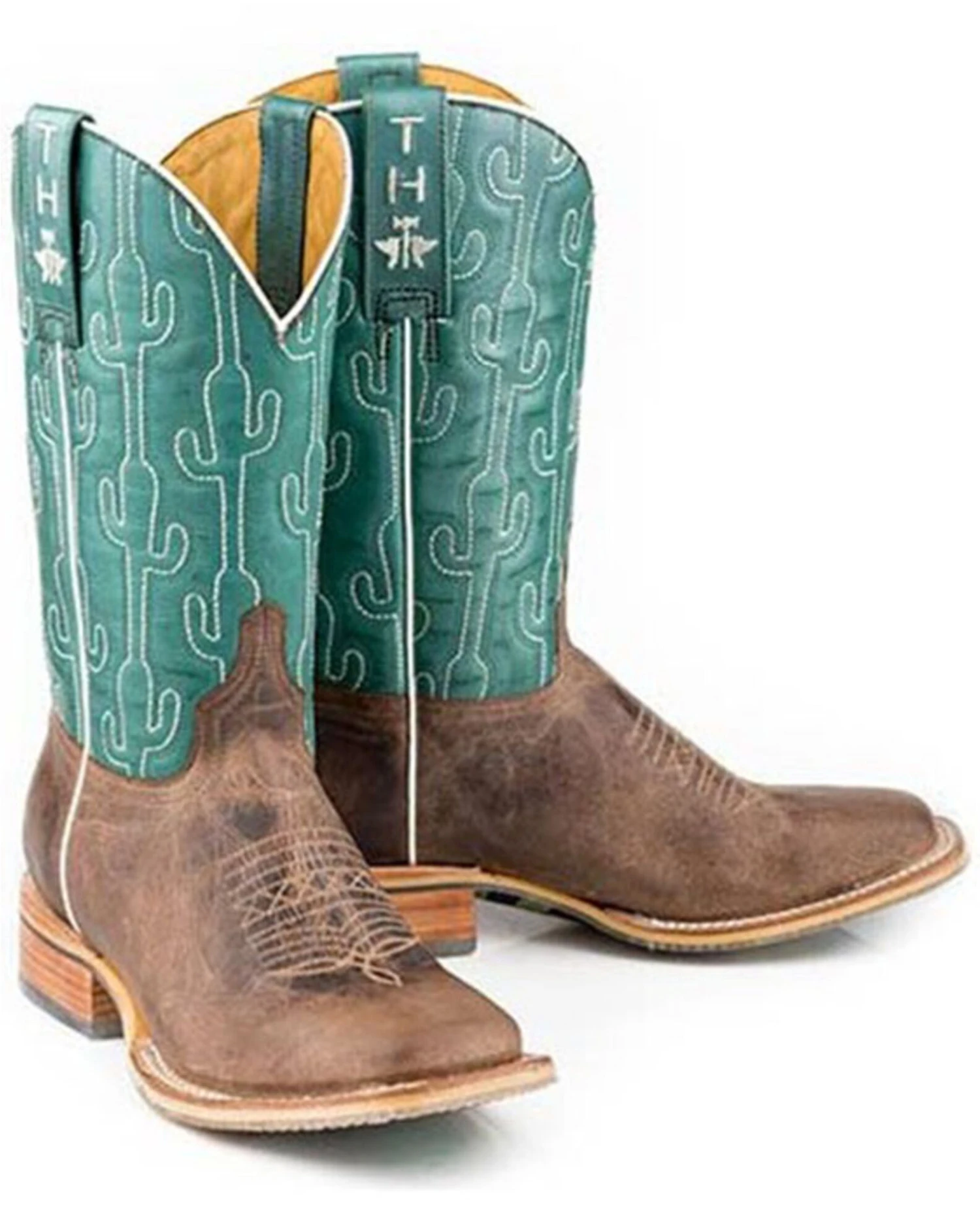 Tin Haul Women's Puff Cactus Western Boots - Broad Square Toe - Image 2