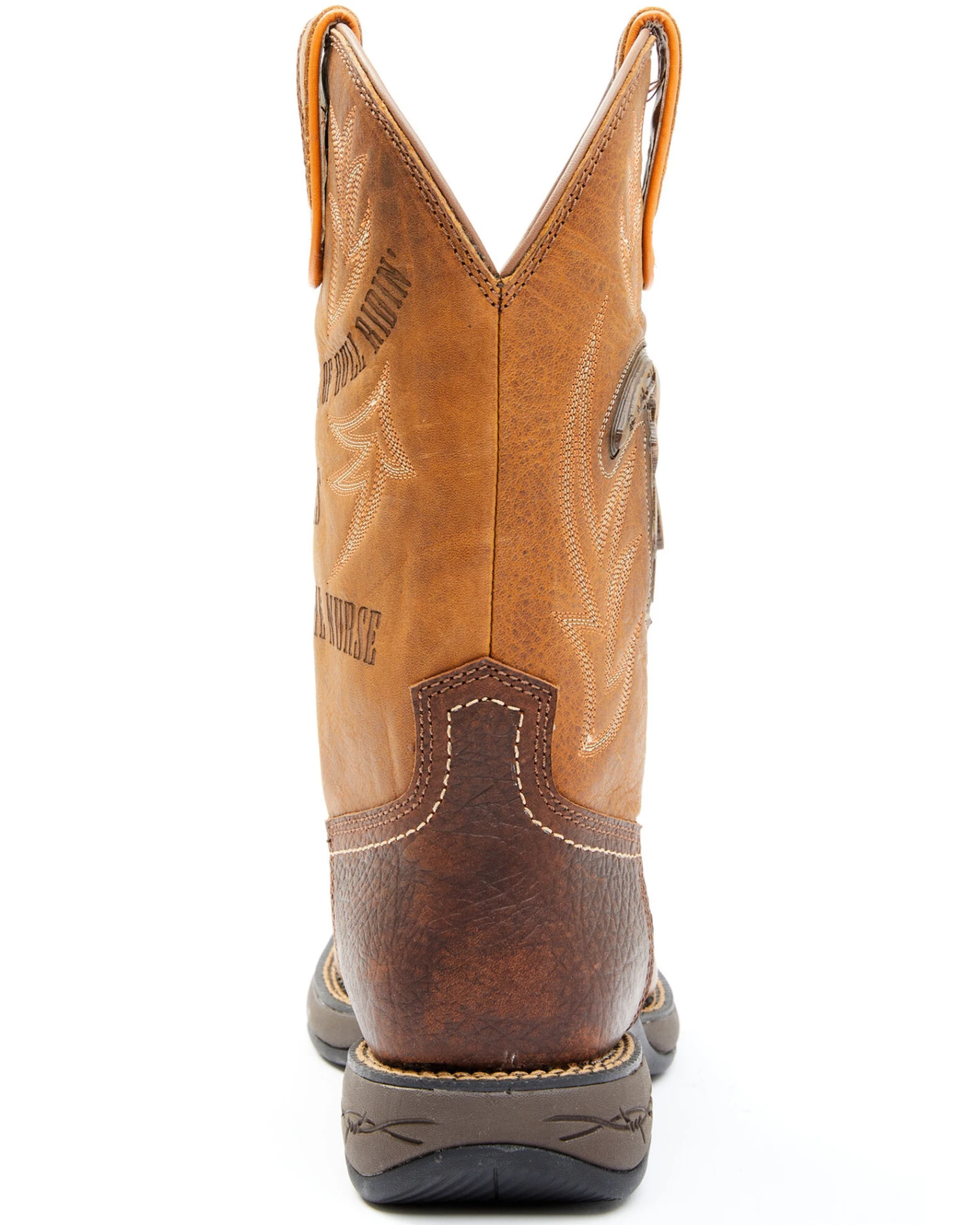 Brothers & Sons Men's Skull Western Performance Boots - Broad Square Toe - Image 3
